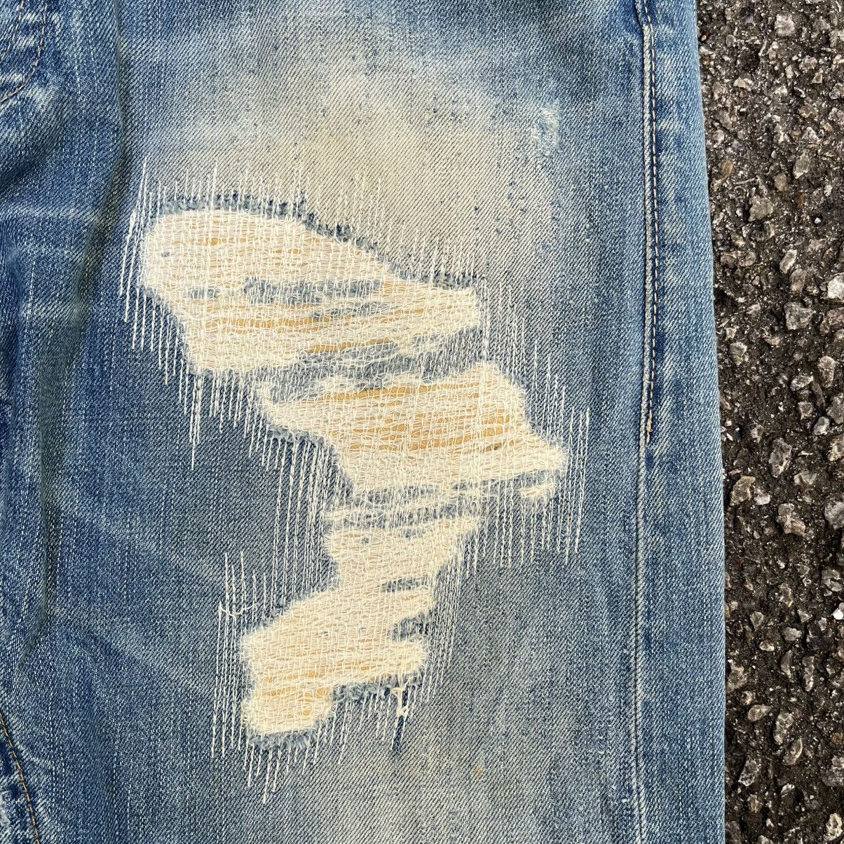 Replay Vintage Replay Distressed Jeans Fly Button Denim Faded Blue Size US 32 / EU 48 - 5 Thumbnail