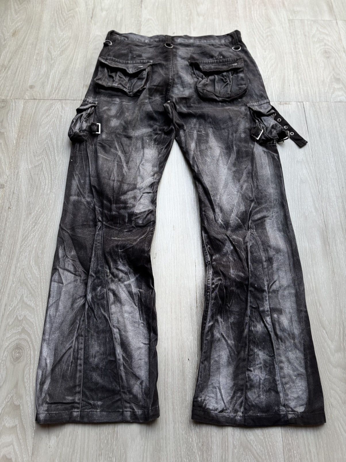 Japanese Brand LOWBOX flared lace up cargo pants Size US 31 - 7 Thumbnail