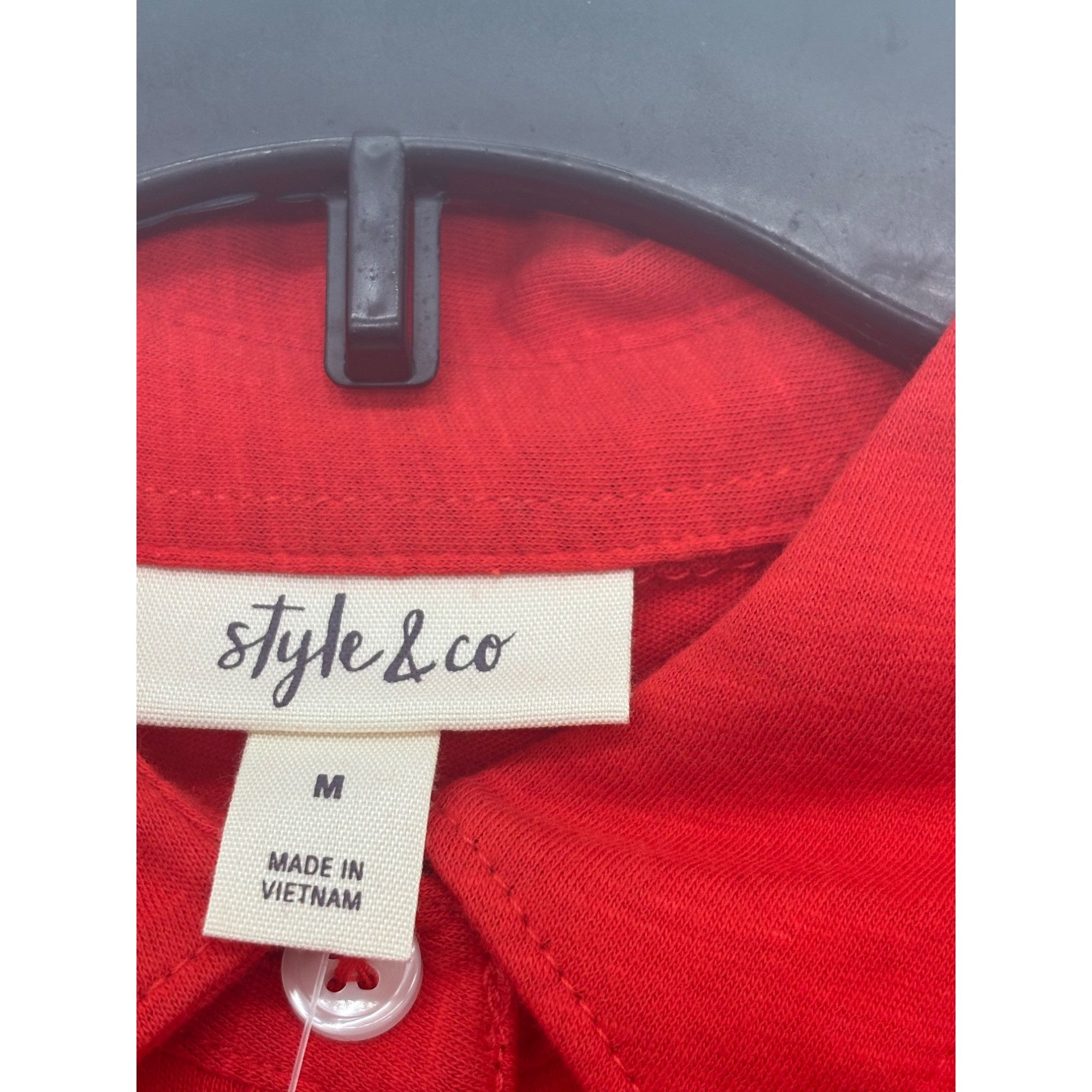 Style & Co Style & Co Women's Short-Sleeve Polo Shirt, Red, Sz. M Size M / US 6-8 / IT 42-44 - 7 Thumbnail