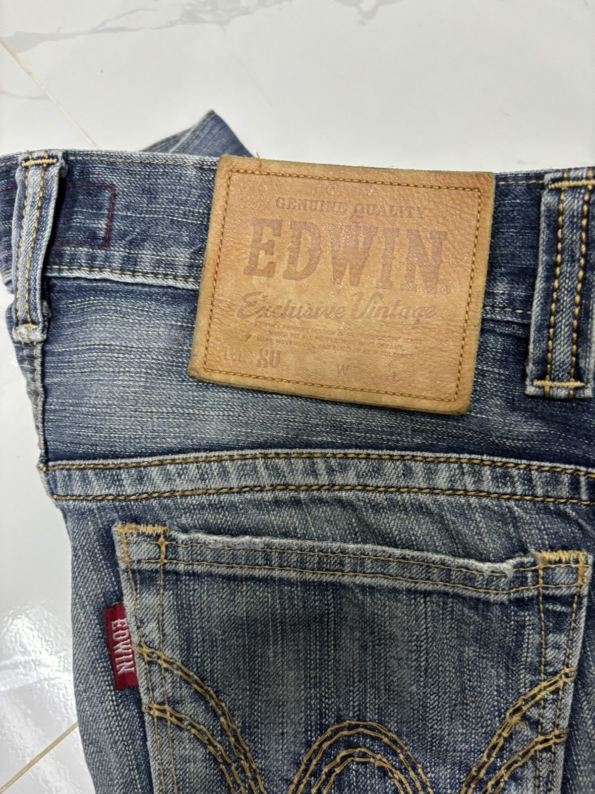 Edwin VINTAGE EDWIN XU DISTRESSED DENIM JEANS Size US 32 / EU 48 - 12 Thumbnail