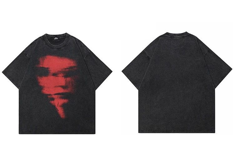 Japanese Brand Graphic Blurry Faces T Shirt Size US M / EU 48-50 / 2 - 2 Thumbnail
