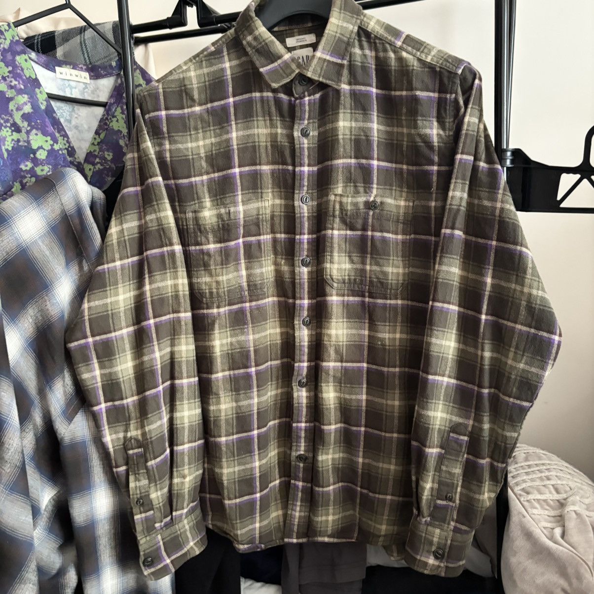 Flannel Y2K Flannel Gap Rare Pattern Two Pockets Shirt Grunge Style Size US M / EU 48-50 / 2 - 1 Thumbnail