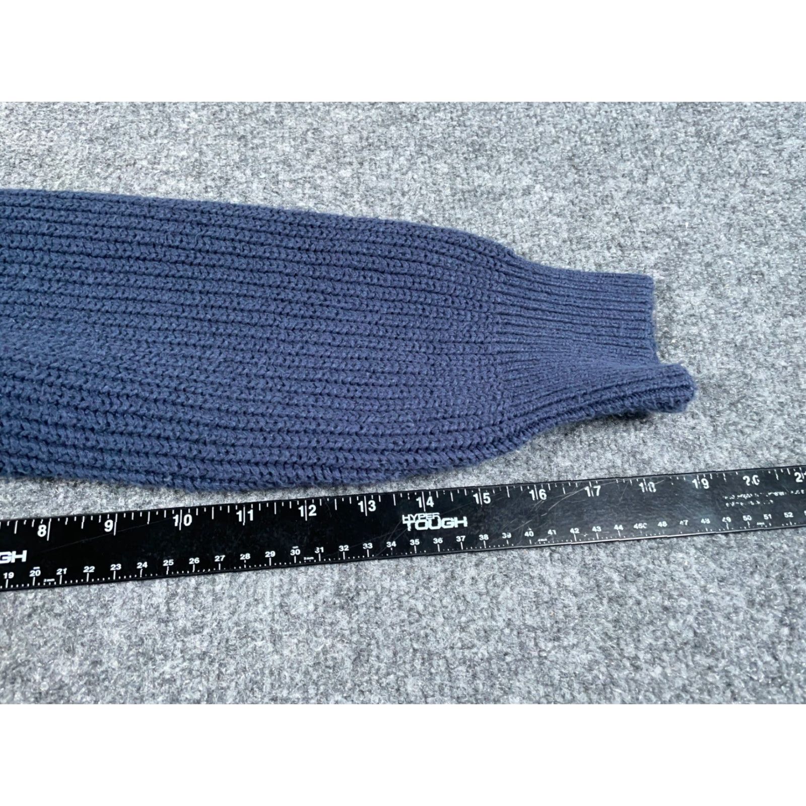 Nautica VTG Nautica Y2K Preppy Striped Sweater Adult Large Dark Blue Gray Colorblock Chunky Knit Size US L / EU 52-54 / 3 - 7 Thumbnail