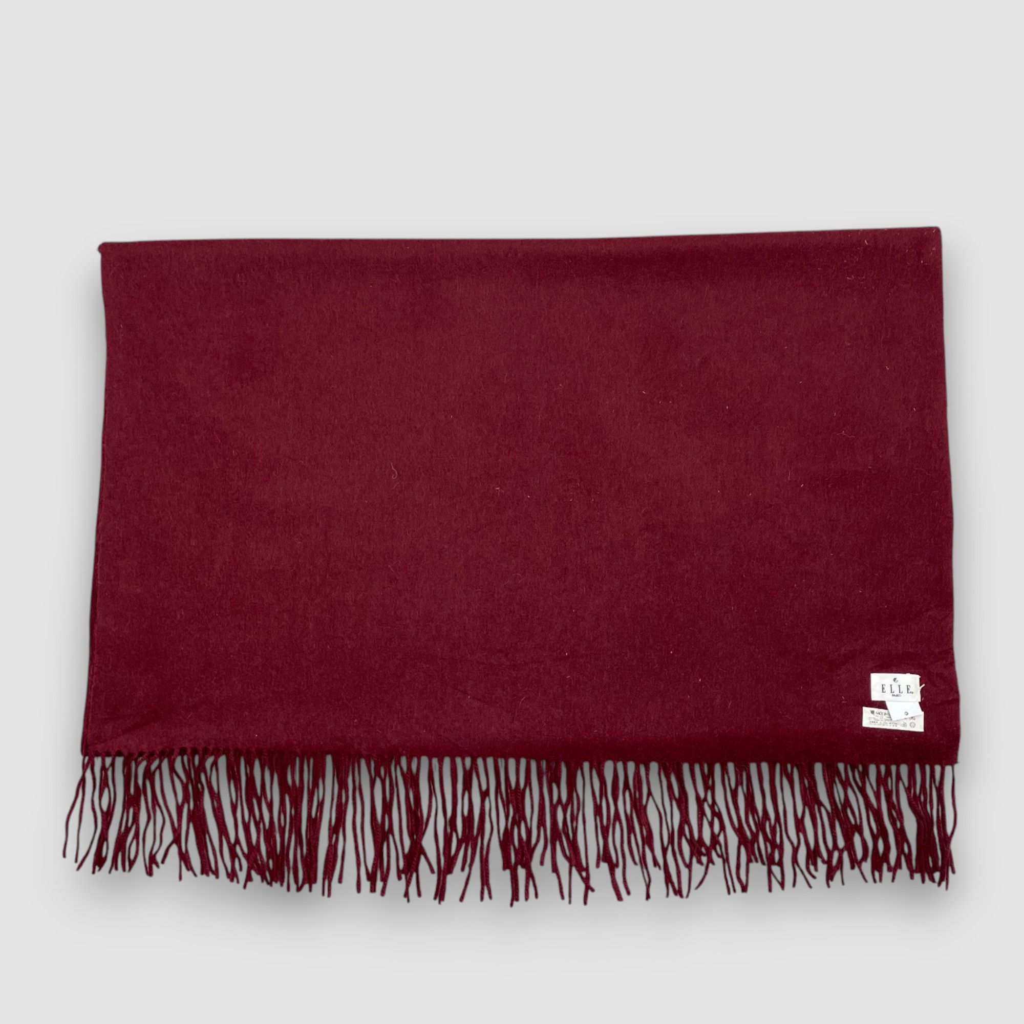 Japanese Brand Vintage Elle Scarf Muffler Wool Shawls Babushka Scarves Size ONE SIZE - 3 Thumbnail