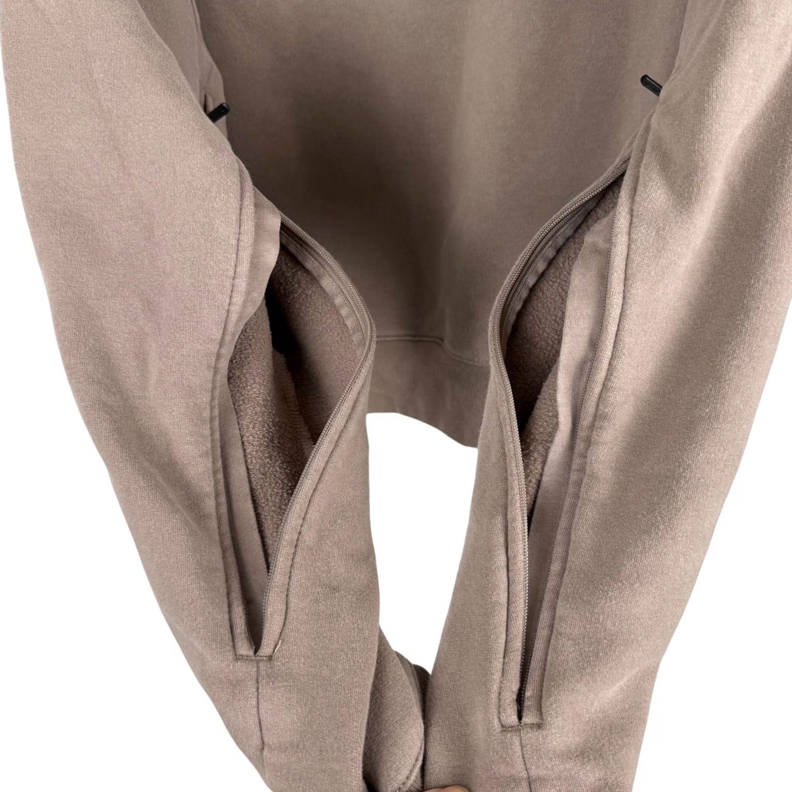 Athleta Athleta x Alicia Keys Tan Retroplush Revive Drawstring Pullover Hoodie Sweatshirt - L Women's Pullover Hoodie Tan Retroplush Brown L Women Size L / US 10 / IT 46 - 3 Thumbnail