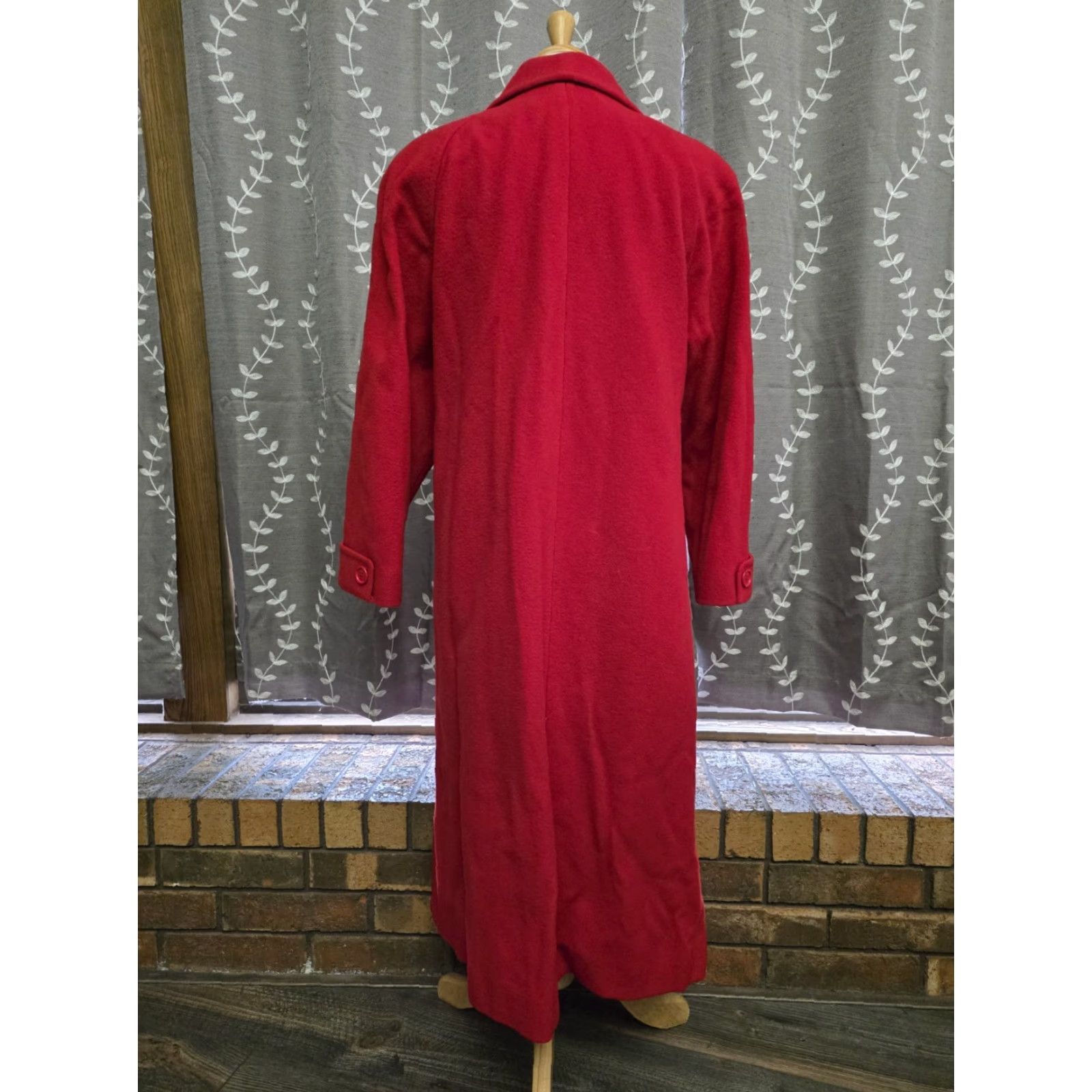 Vintage VINTAGE Fashionbilt Women's Coat Overcoat 60s 100% Wool Red Long L/XL Modern Classic USA Size L / US 10 / IT 46 - 3 Thumbnail