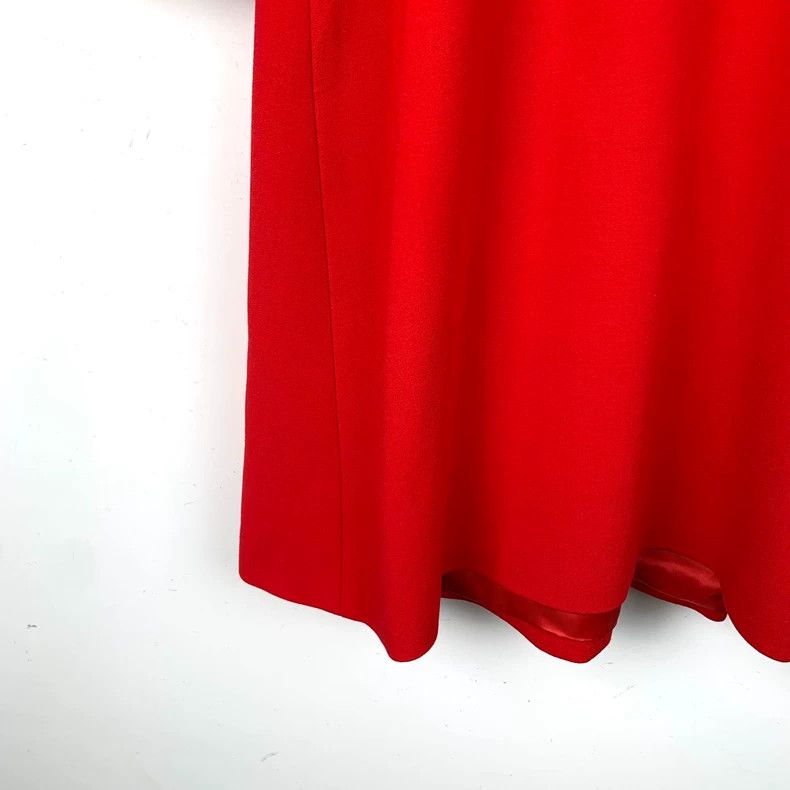 Alexander McQueen Alexander Mcqueen Red round-neck short-sleeved dress Size XS / US 0-2 / IT 36-38 - 5 Thumbnail