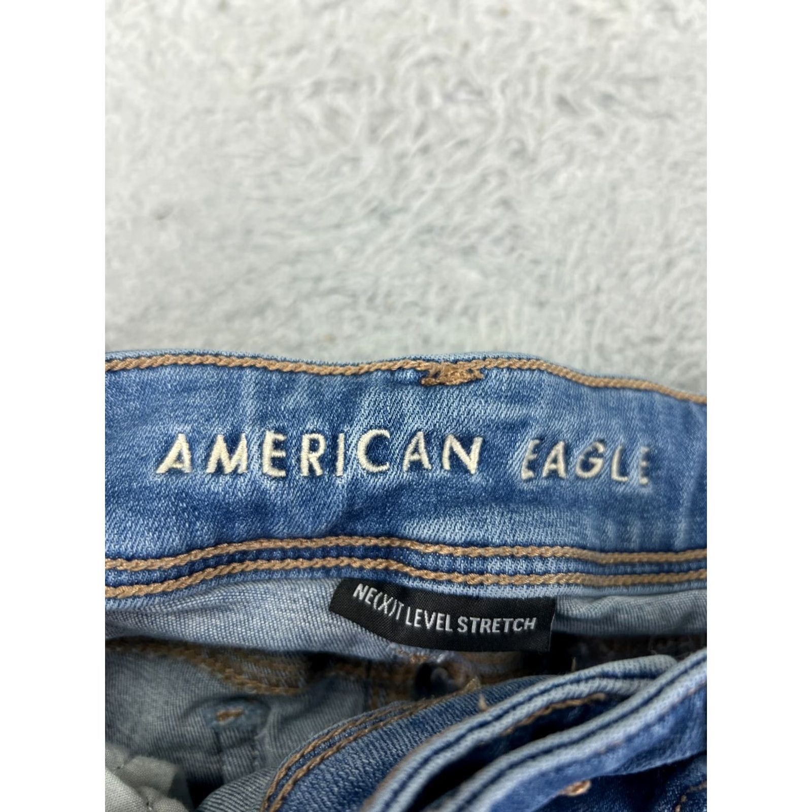 American Eagle Outfitters American Eagle Outfitters Jeans Womens 6 Blue Denim Bootcut Cotton Blend Stretch Distressed 5-Pocket Regular Inseam 29in Blue Mens Womens Girls Size 28" / US 6 / IT 42 - 3 Thumbnail
