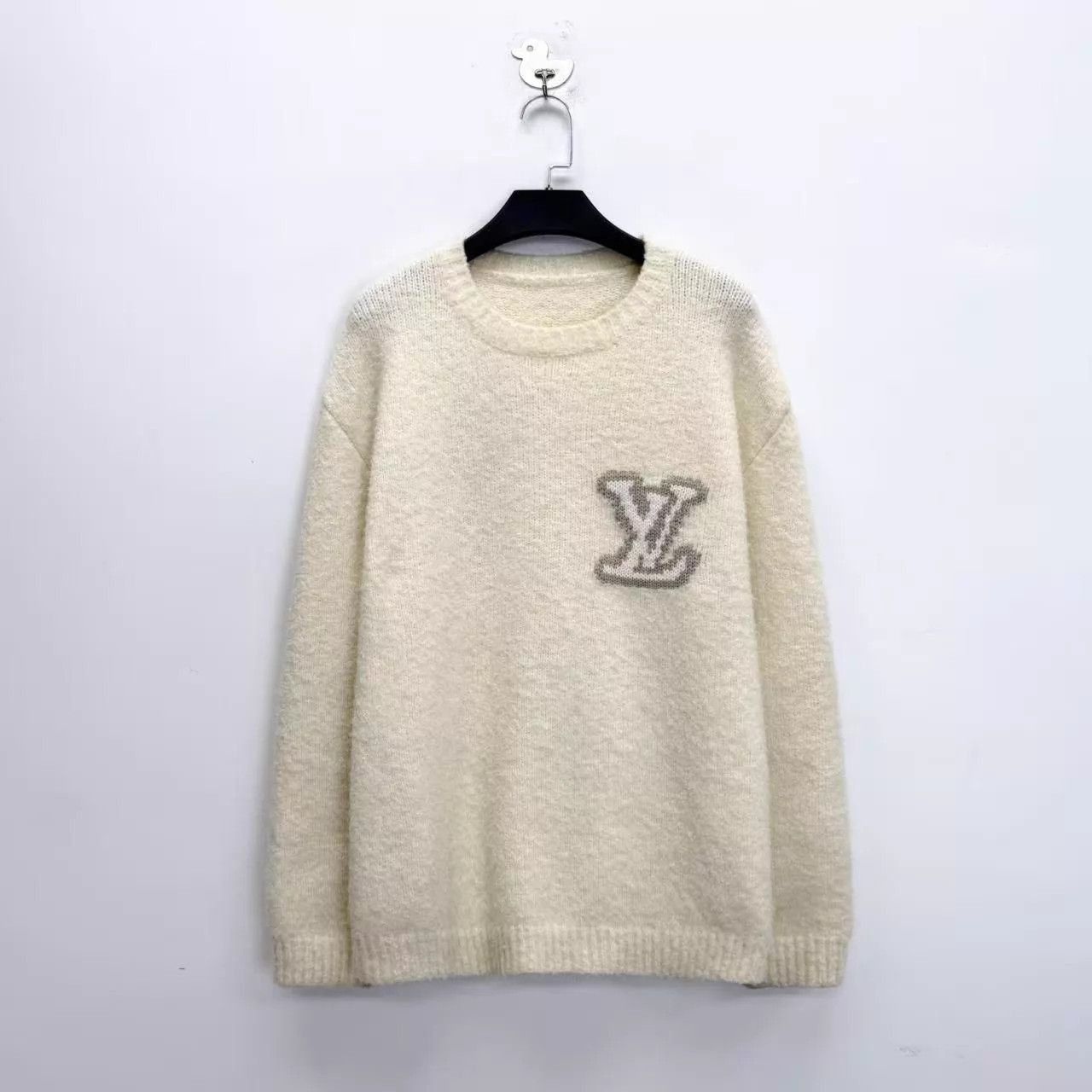 Louis Vuitton Beige Oversized Sweater with Logo - XL Size US XL / EU 56 / 4 - 1 Thumbnail