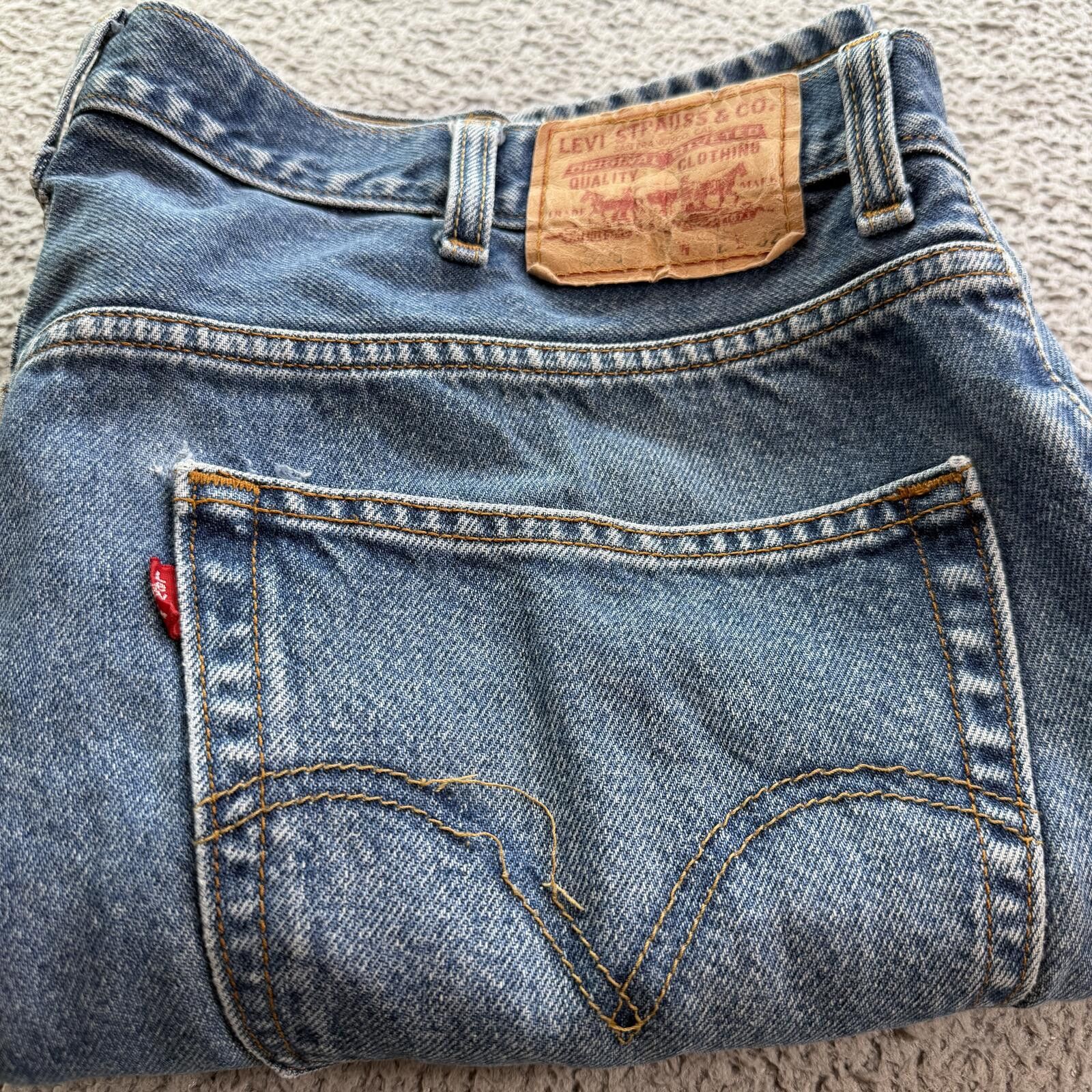 Levi's Vintage Levi’s 505 Baggy Denim Jeans Y2K Regular Fit 42x30 Size US 42 / EU 58 - 9 Thumbnail