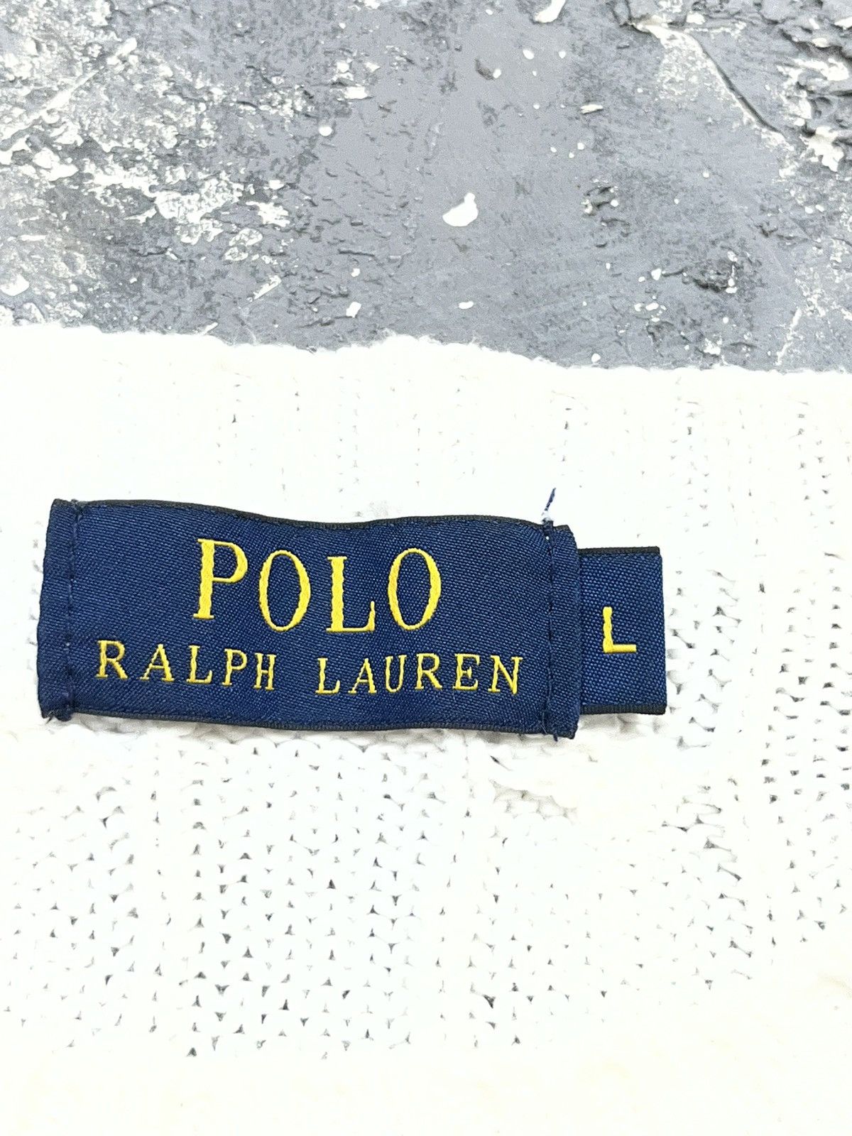 Polo Ralph Lauren White Polo Ralph Lauren cable knit sweater Size US L / EU 52-54 / 3 - 3 Thumbnail
