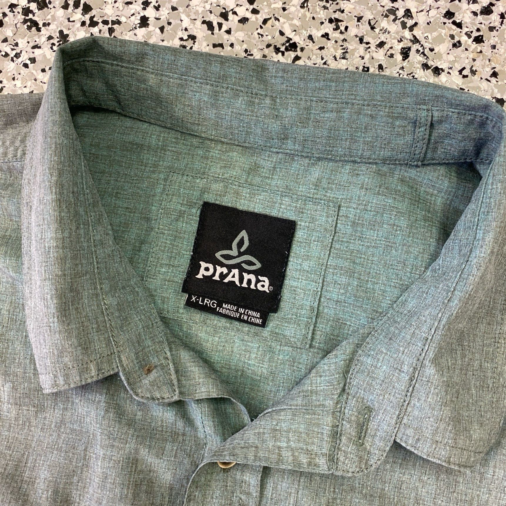 Prana Prana Button-Down Shirt Long Sleeve Hiking Travel Green XL Mens Regular Size US XL / EU 56 / 4 - 3 Thumbnail