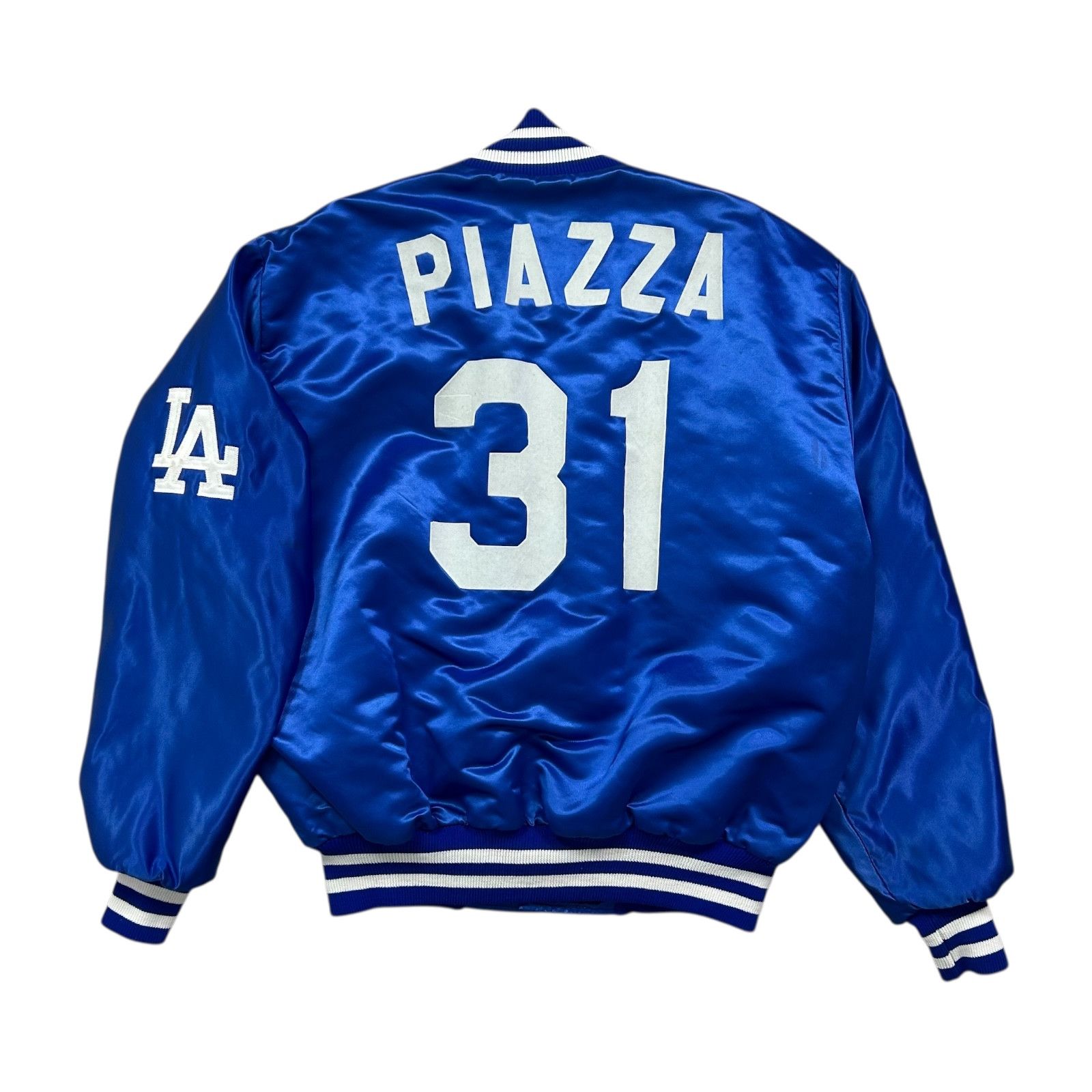 MLB VTG 90s LOS ANGELES DODGERS PIAZZA 31 DELONG SATIN JACKET Size US L / EU 52-54 / 3 - 2 Thumbnail