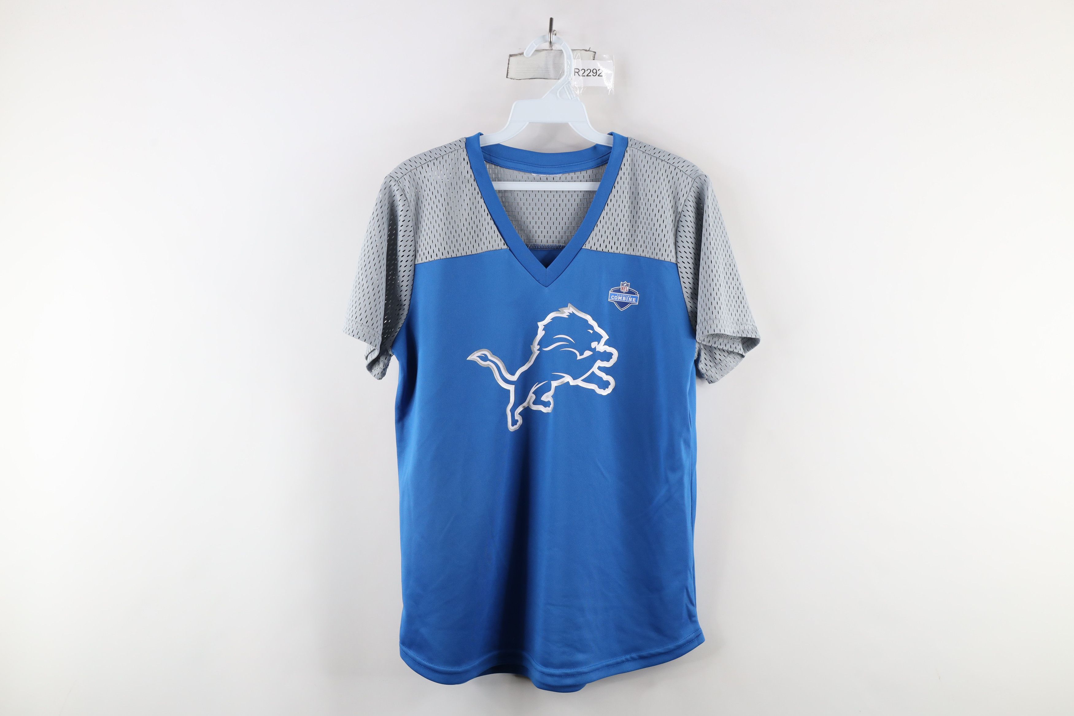 Vintage NFL Combine Detroit Lions Football Jersey T-Shirt Blue Roar Size M / US 6-8 / IT 42-44 - 1 Thumbnail