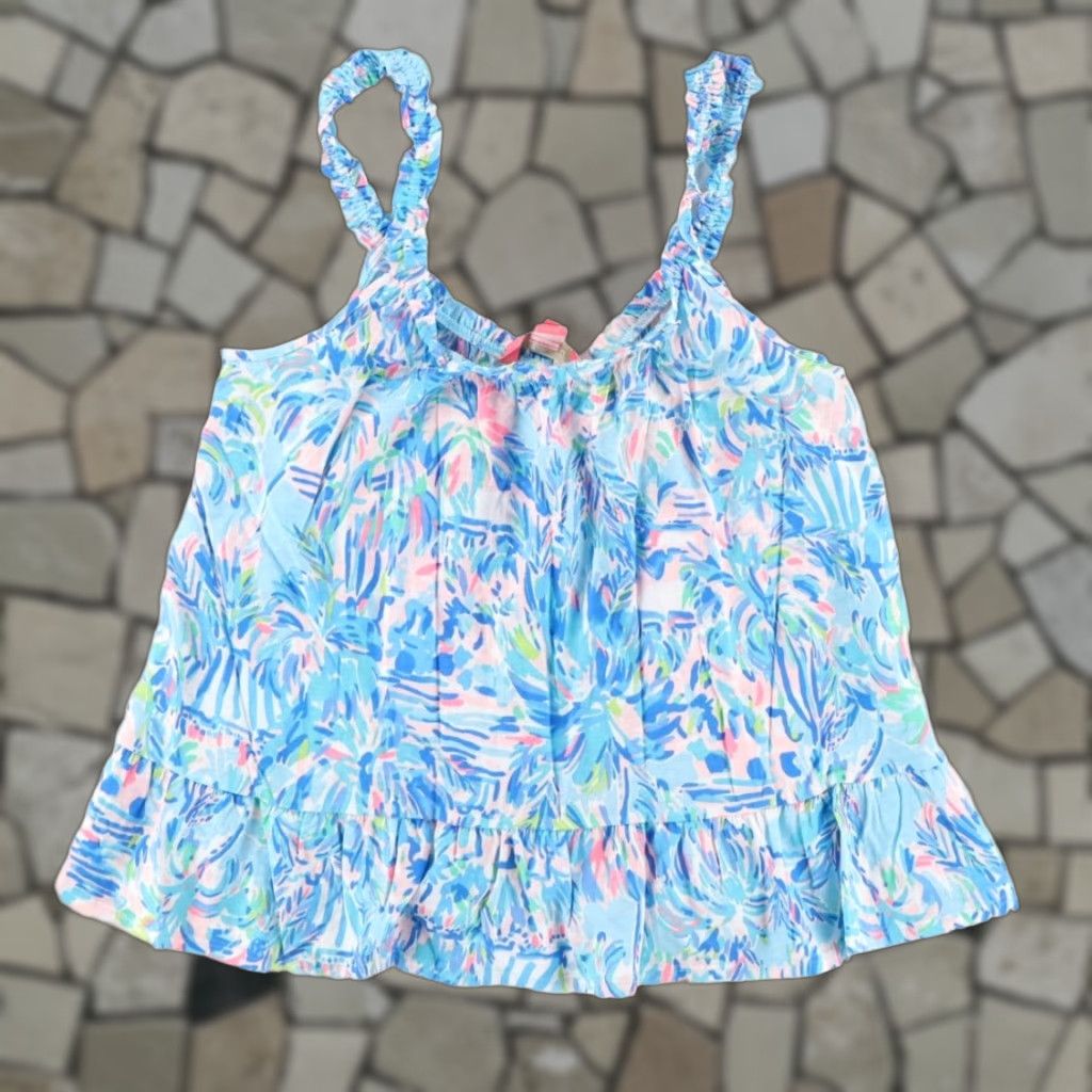 Lilly Pulitzer Lilly Pulitzer Loro Cabana Cocktail All Over Print Shirt Blue Women's M Size M / US 6-8 / IT 42-44 - 1 Thumbnail