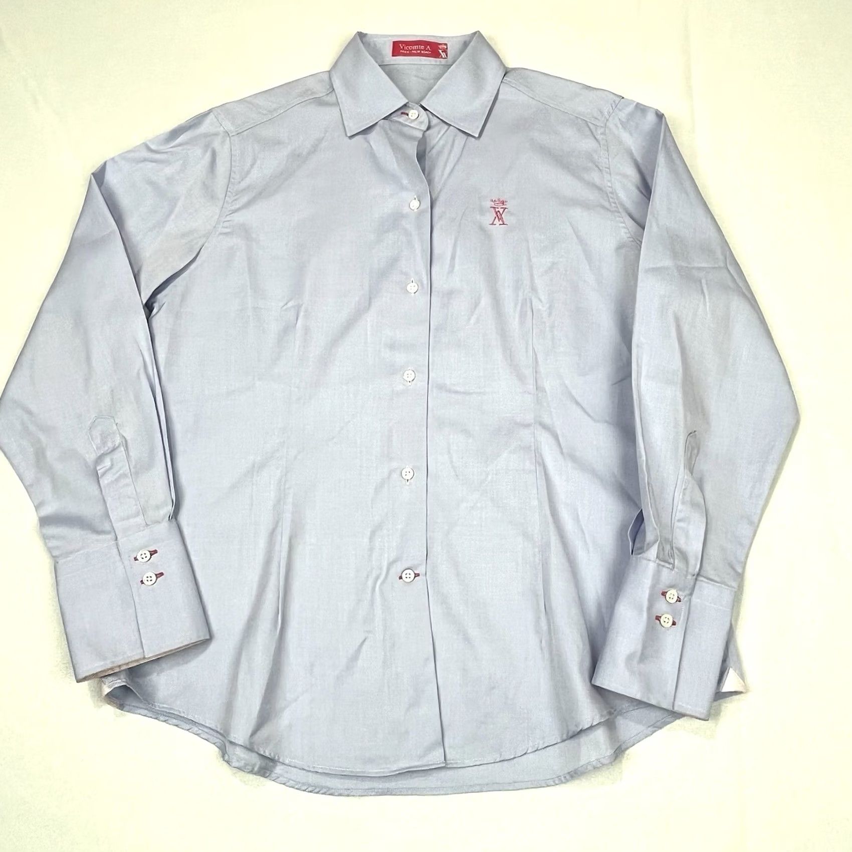 Vintage VICOMTE A BUTTON UPSHIRT WOMEN XL100% COTTON BLUE ITALY THOMAS MASON Size XL / US 12-14 / IT 48-50 - 3 Thumbnail