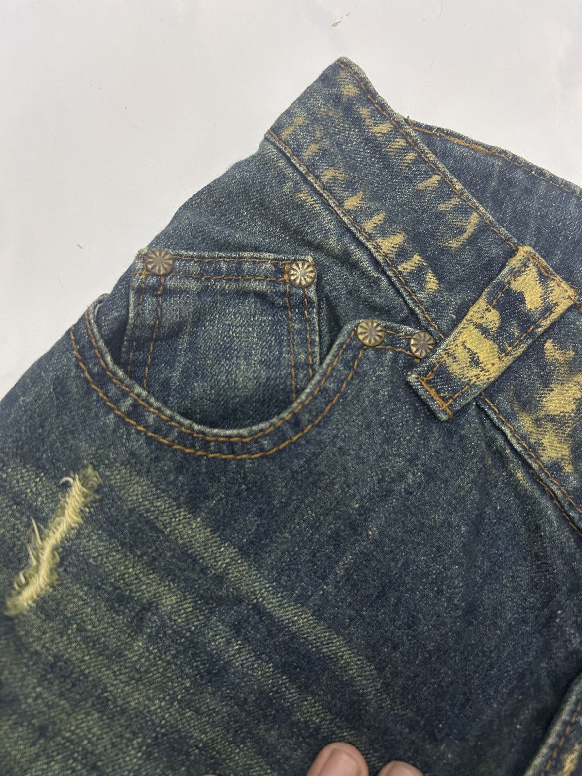 Japanese Brand × Vintage Vintage Japanese WEAR JEANS Painted Flare Denim Size US 32 / EU 48 - 13 Thumbnail
