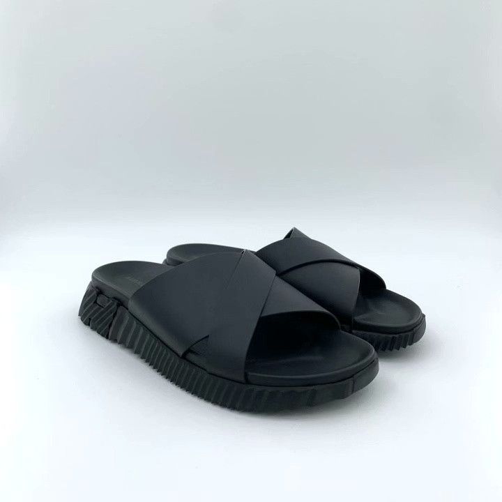 Hermes Hermes Size 43 Infra Black Casual Flat Slides Size US 10 / EU 43 - 2 Thumbnail