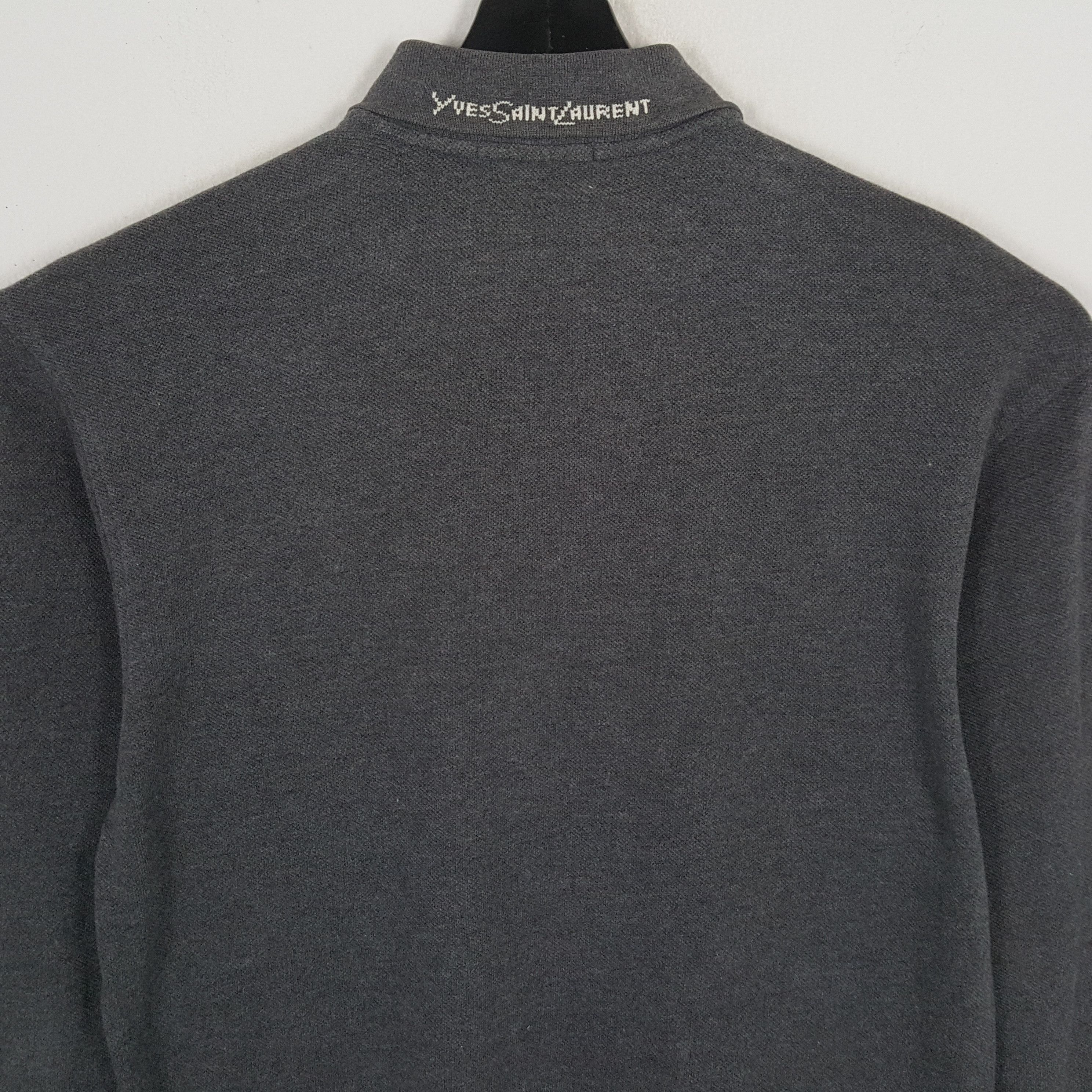 Vintage × Yves Saint Laurent YVES SAINT LAURENT Long Sleeve Polos YSL Logo Design Size US L / EU 52-54 / 3 - 4 Thumbnail