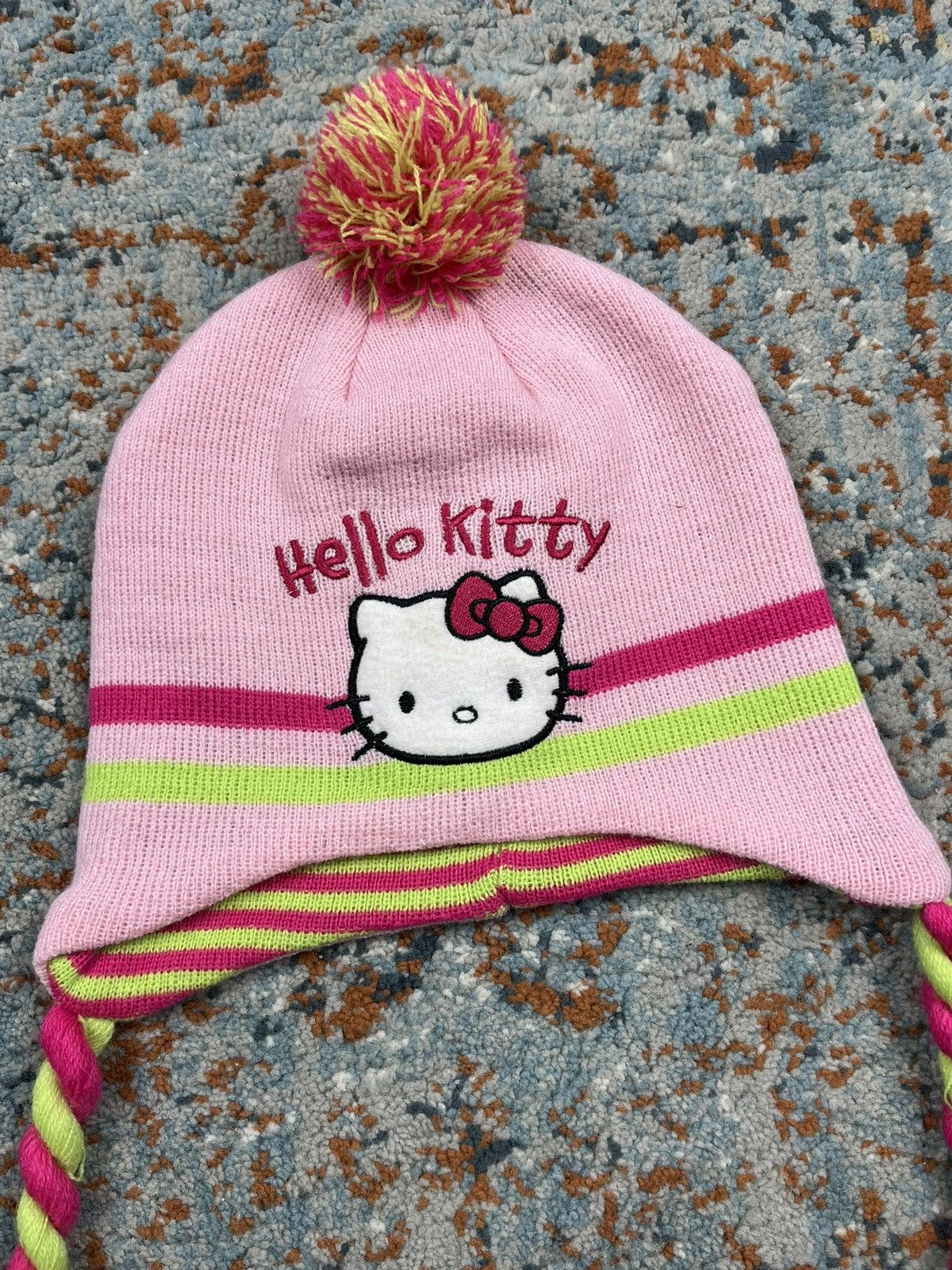 Other × Vintage Vintage y2k crazy Hello Kitty pompom hat with fringes Size ONE SIZE - 3 Thumbnail