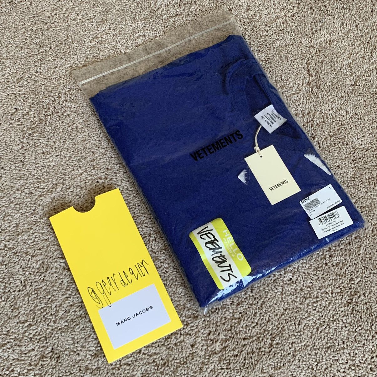 Vetements ss22 vetements blue ‘my name is vetements’ t-shirt Size US L / EU 52-54 / 3 - 15 Thumbnail