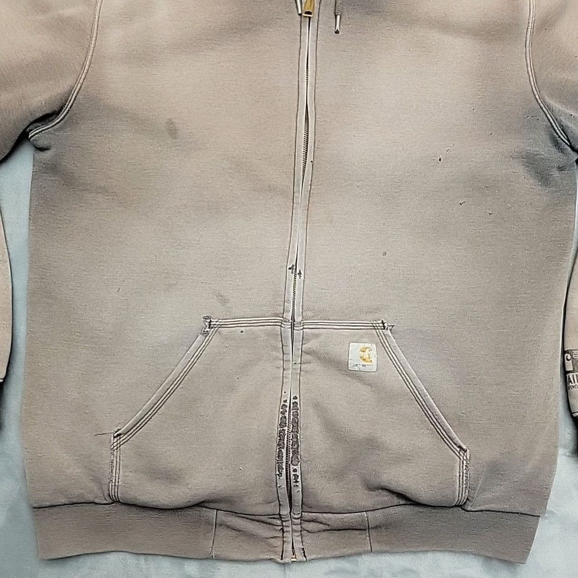 Carhartt Carhartt Hoodie Sweatshirt Mens Large Tall Brown Rain Defender Work Streetwear Size US L / EU 52-54 / 3 - 2 Thumbnail