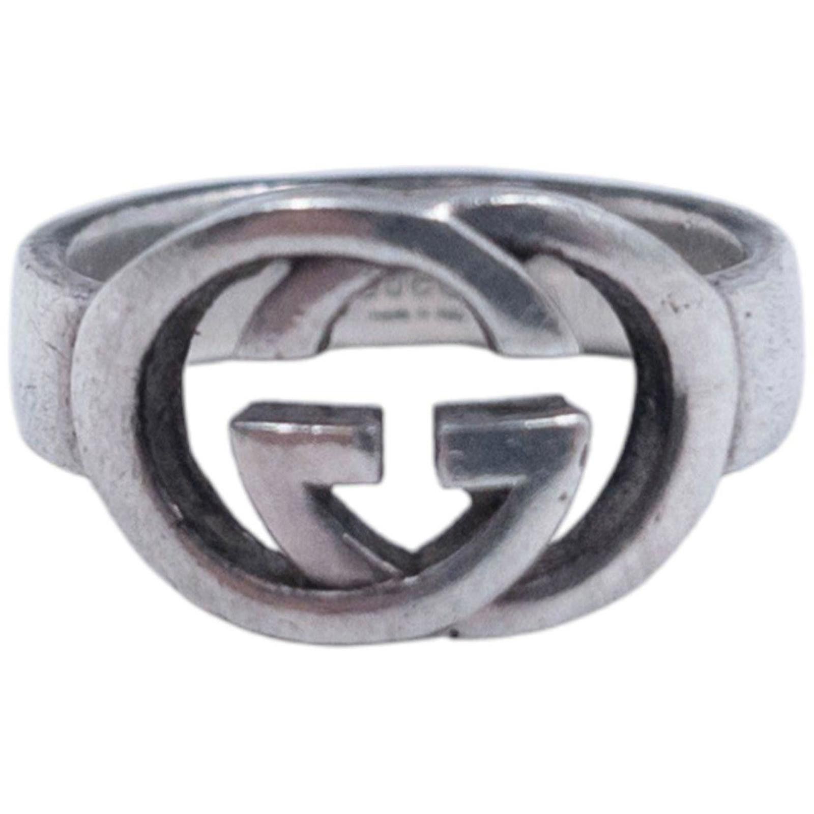 Gucci Vintage 2000s Gucci Silver Logo Ring Size ONE SIZE - 4 Thumbnail