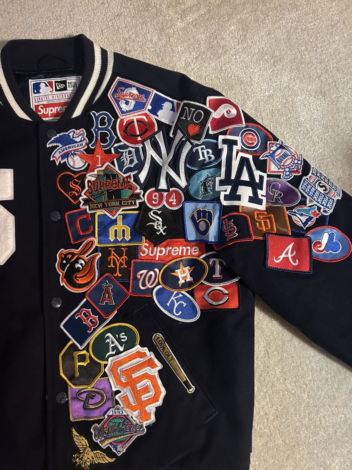 47 Brand × New York Yankees × Supreme Supreme MLB varsity jacket Size US S / EU 44-46 / 1 - 2 Thumbnail