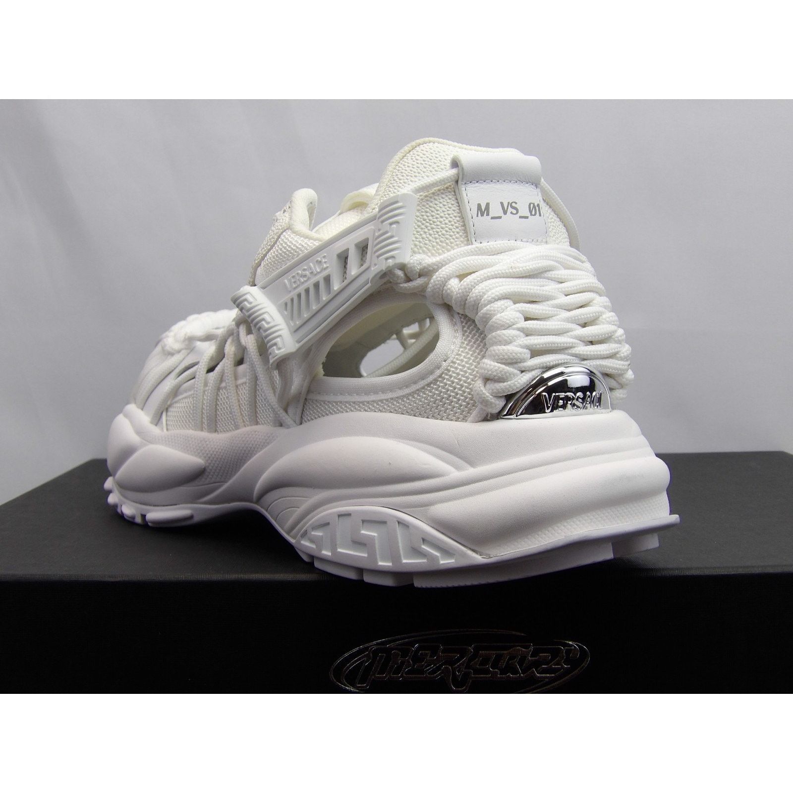 Versace VERSACE SKI FI MERCURY WHITE LEATHER PLATFORM SNEAKERS 45 IT Size US 12 / EU 45 - 10 Thumbnail