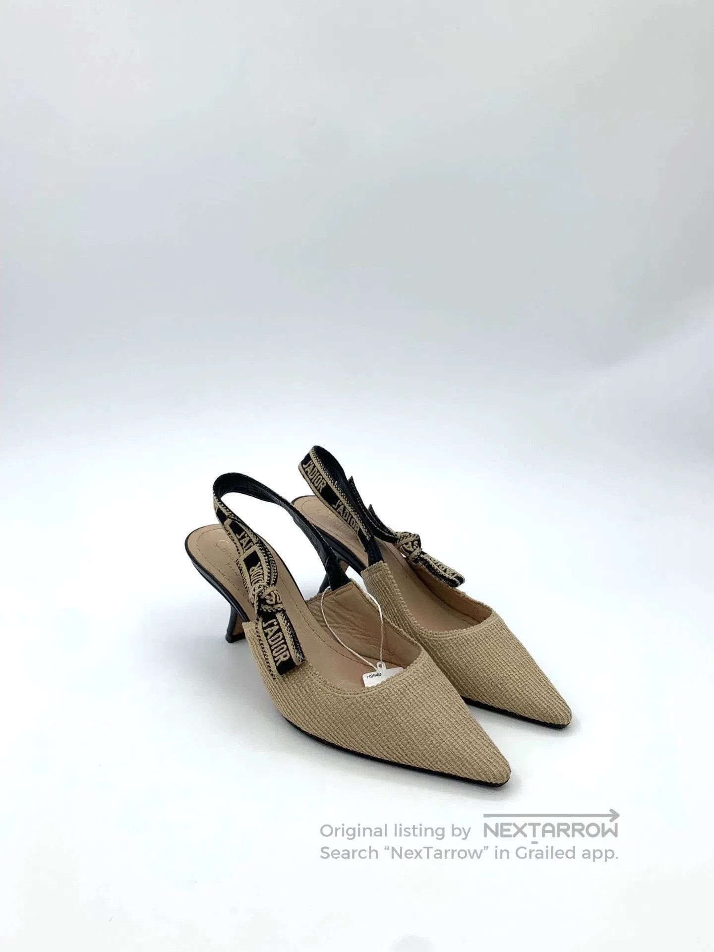 Dior Dior Brown Embroidered Strap Heel Sandals. Size US 5 / EU 37 - 2 Thumbnail