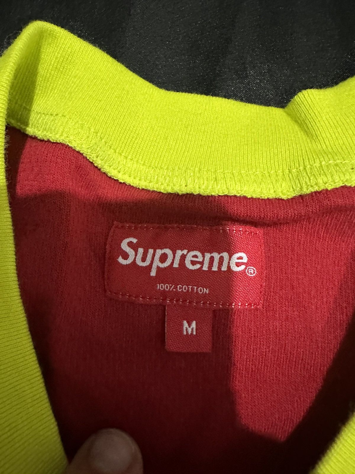 Supreme Supreme Chest Stripe Logo S/S Top Dark Red Size Medium Size US M / EU 48-50 / 2 - 2 Thumbnail