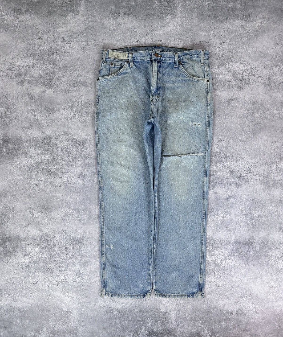 Dickies Dickies Men’s Denim Jeans Faded Light Blue Distressed Size US 38 / EU 54 - 2 Thumbnail