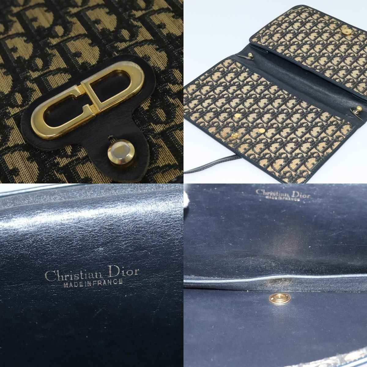 Dior DIOR Trotter Canvas Shoulder Bag Navy Size ONE SIZE - 11 Thumbnail