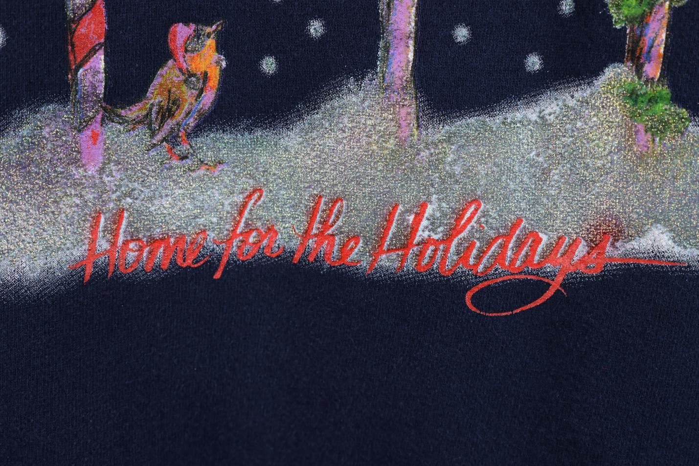 Vintage Vintage 90s Christmas Holidays Nature Bird Sweatshirt USA Size L / US 10 / IT 46 - 5 Thumbnail