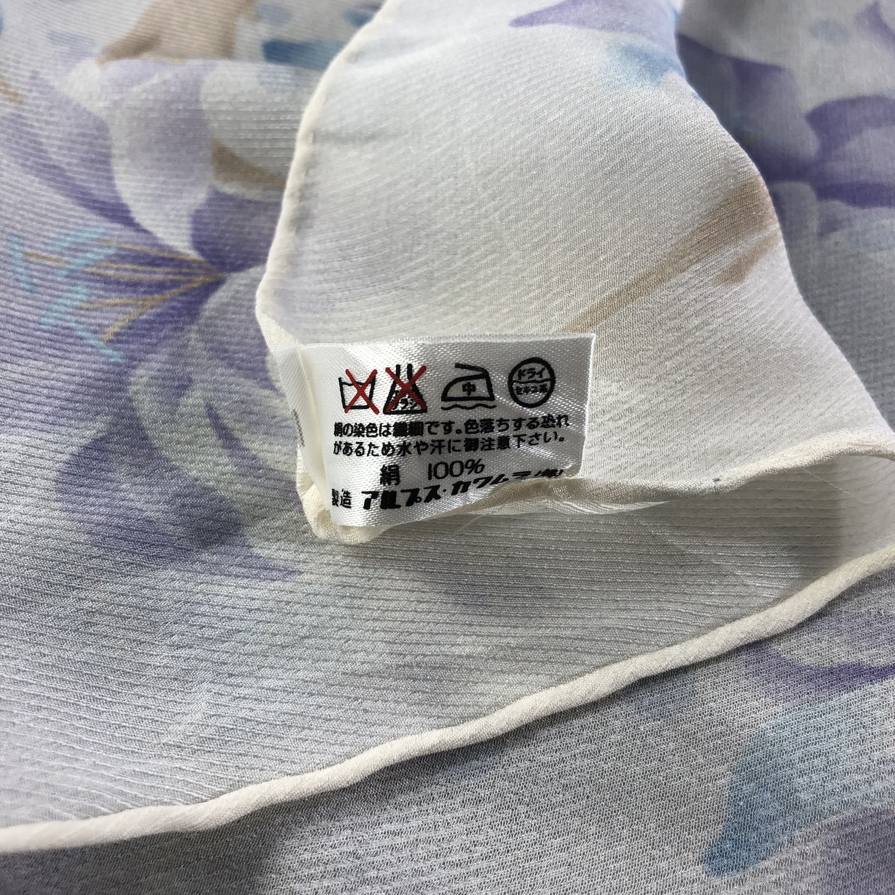Mila Schon Mila Schon Floral Hand Rolled Silk Scarf M761 Size ONE SIZE - 5 Thumbnail