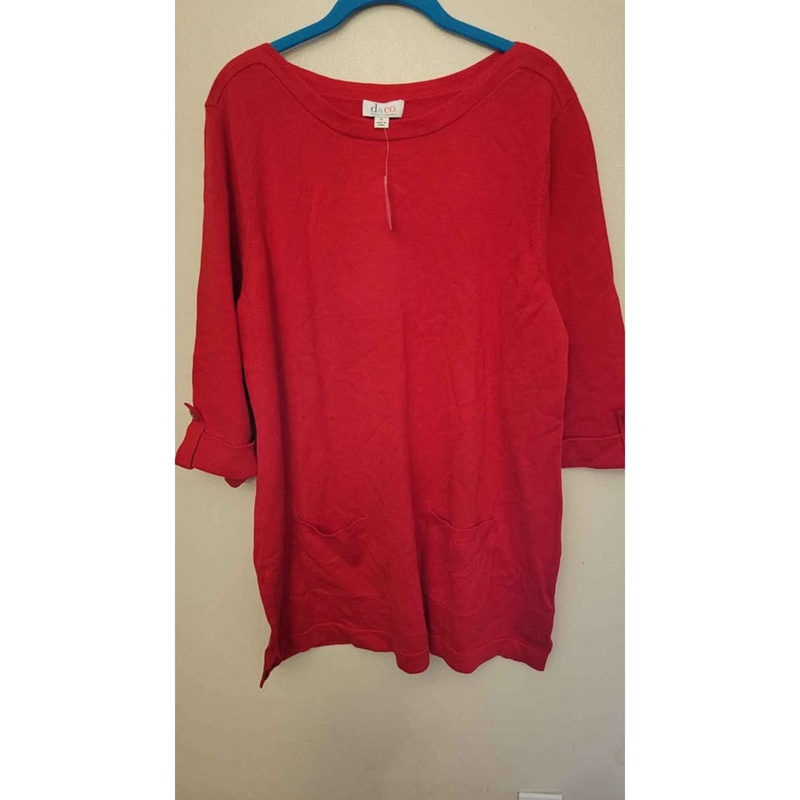 Denim & Co. Denim & Company red sweatshirt XL New Size XL / US 12-14 / IT 48-50 - 1 Thumbnail