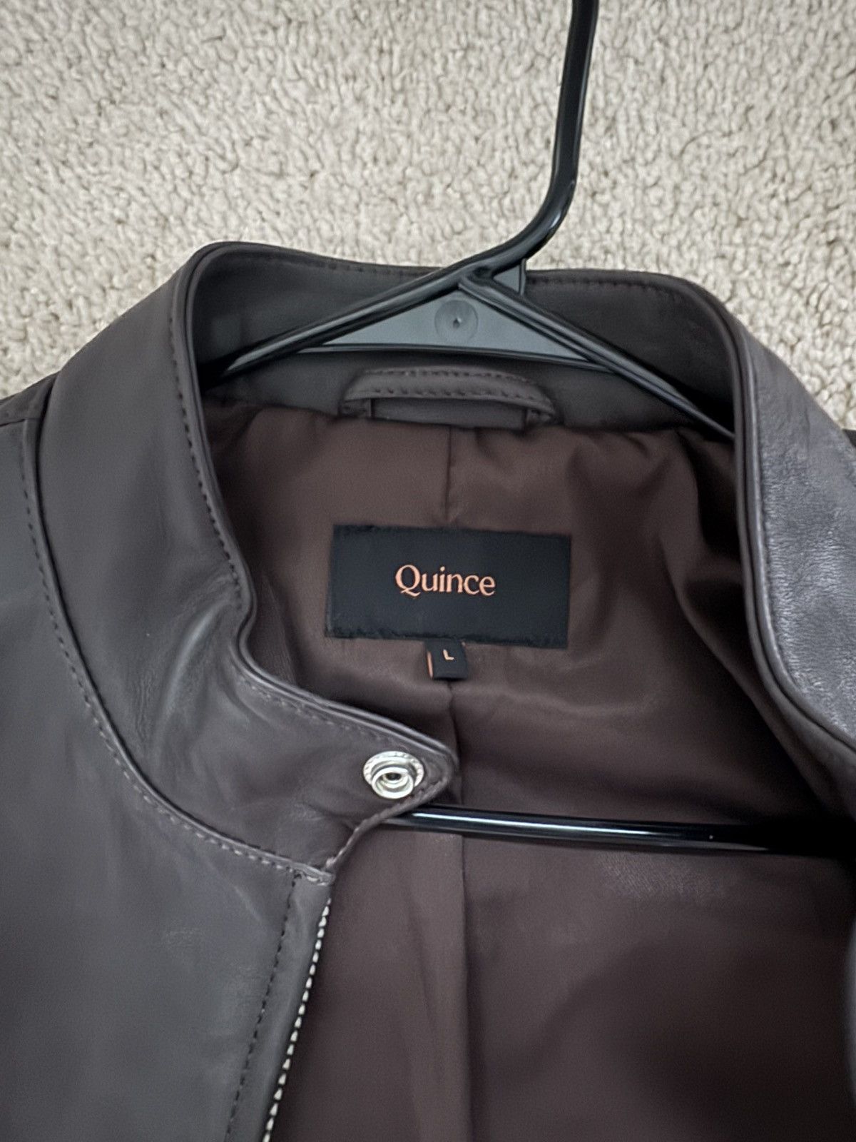 Quince Quince Brown Leather Jacket Size US L / EU 52-54 / 3 - 3 Thumbnail