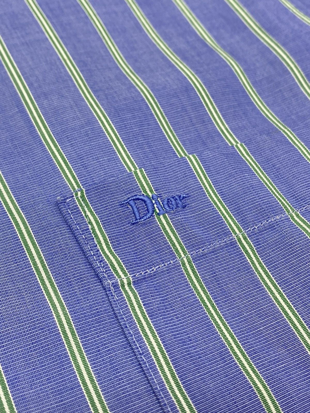 Christian Dior Monsieur Vintage Christian Dior Striped Short Sleeve Shirt Size US L / EU 52-54 / 3 - 18 Thumbnail