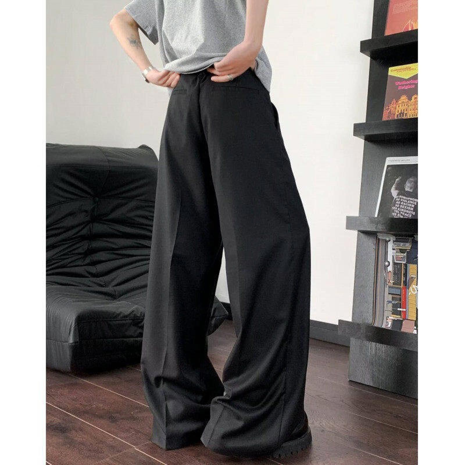 Vintage Baggy Black Wide-Leg Pants / Trousers Size US 32 / EU 48 - 4 Thumbnail