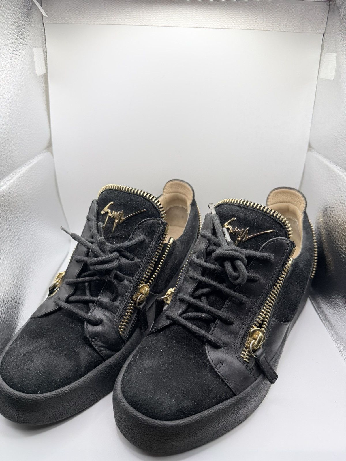 Giuseppe Zanotti Giuseppe Zanotti Black Low-Top Sneakers Size US 8.5 / EU 41-42 - 8 Thumbnail
