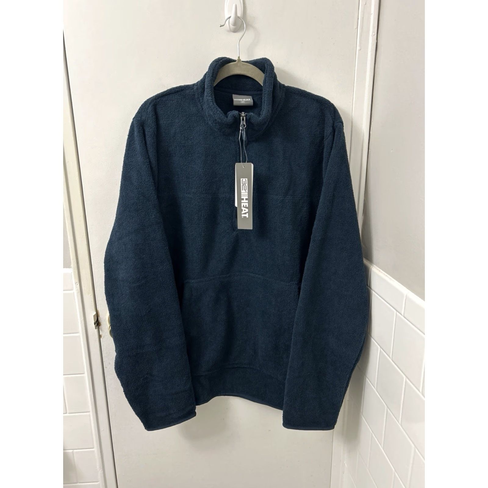 Vintage 32 Degrees Heat Fleece 1/4 Zip Mens XL Eclipse Navy Pullover Pockets L/S NWT Size US XL / EU 56 / 4 - 2 Thumbnail
