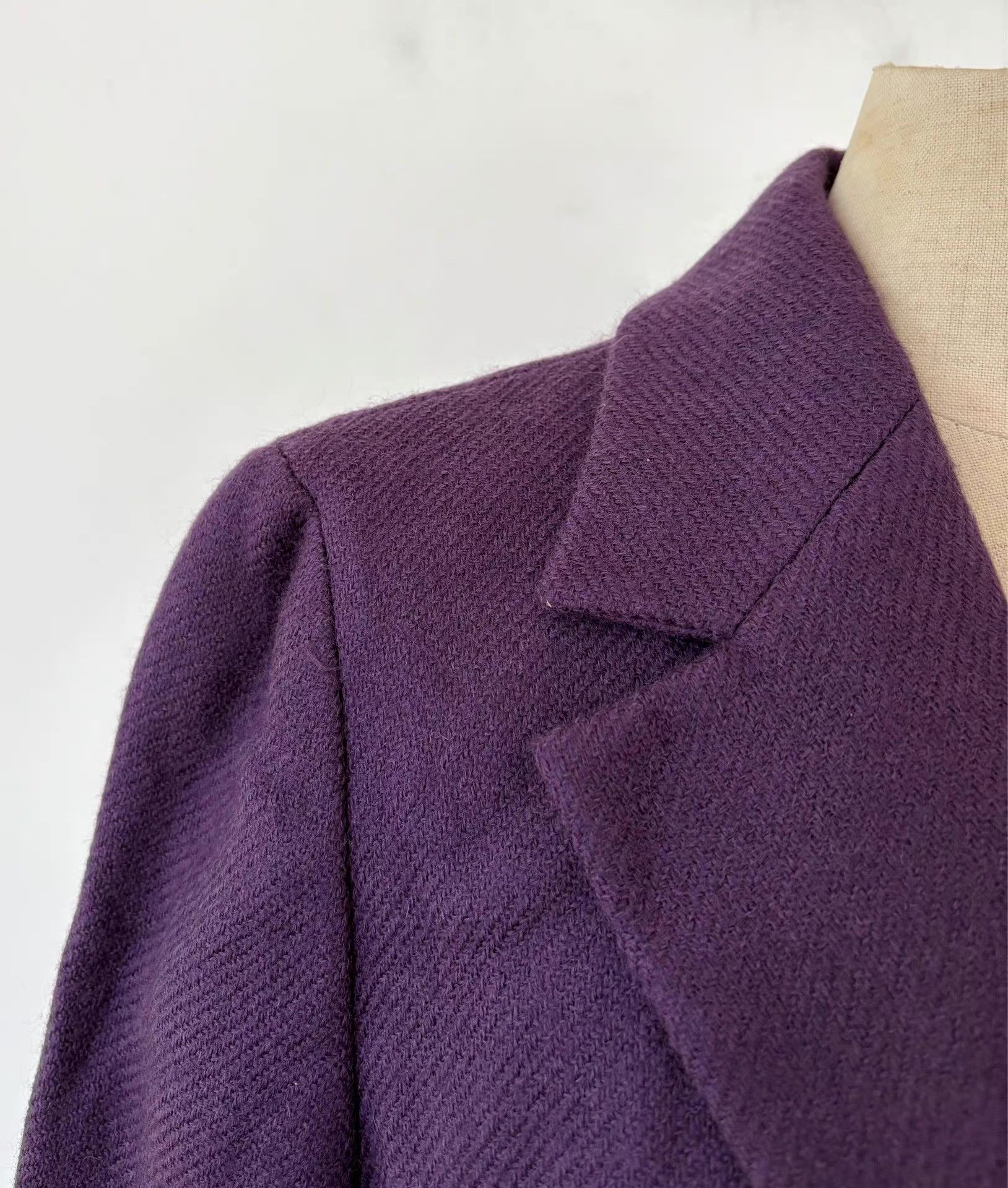 Prada Prada Women's Purple Wool Blazer Ｑ21 Size 50R - 6 Thumbnail
