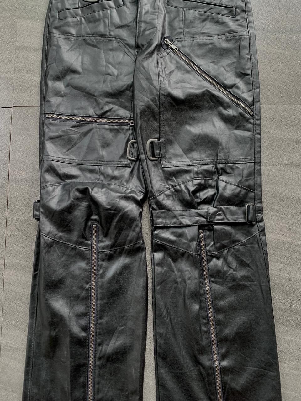 Yoshiyuki Konishi FREE TAX! Bondage Zippered Leather Flared Pants Size US 30 / EU 46 - 5 Thumbnail