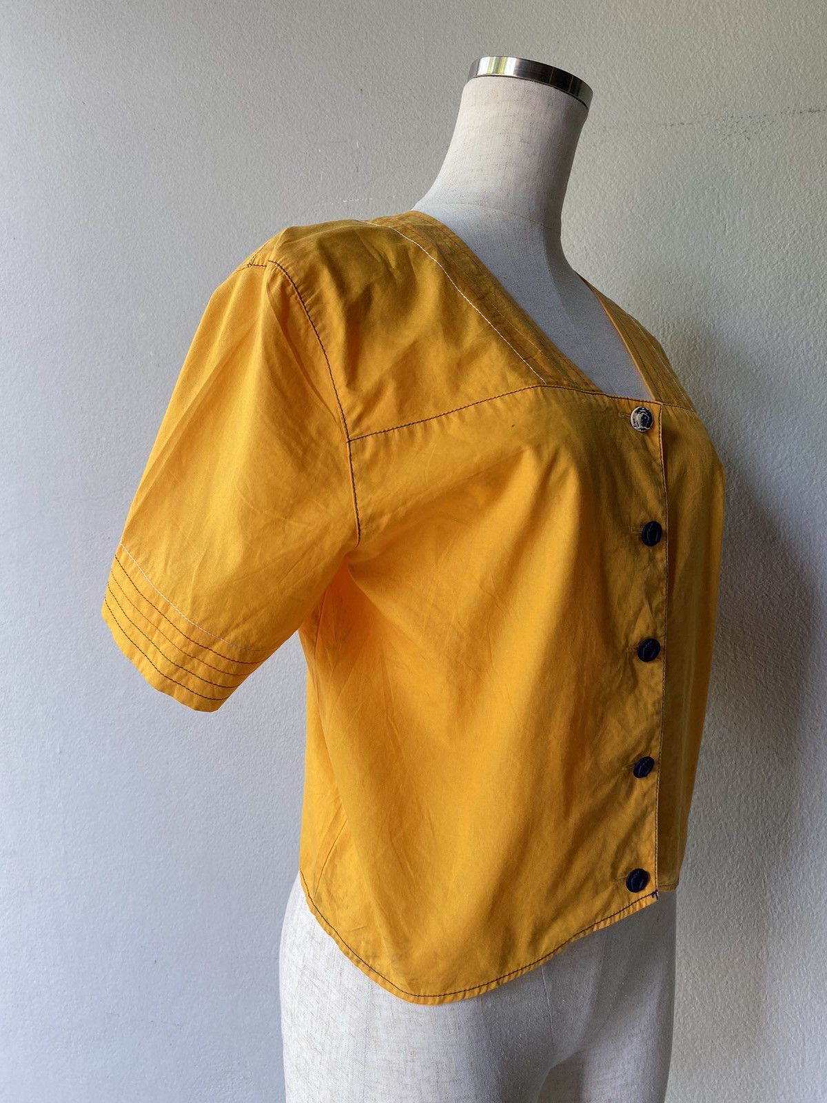 Chloe Chloé Vintage Vibrant Yellow Button-Up Top Size S / US 4 / IT 40 - 12 Thumbnail