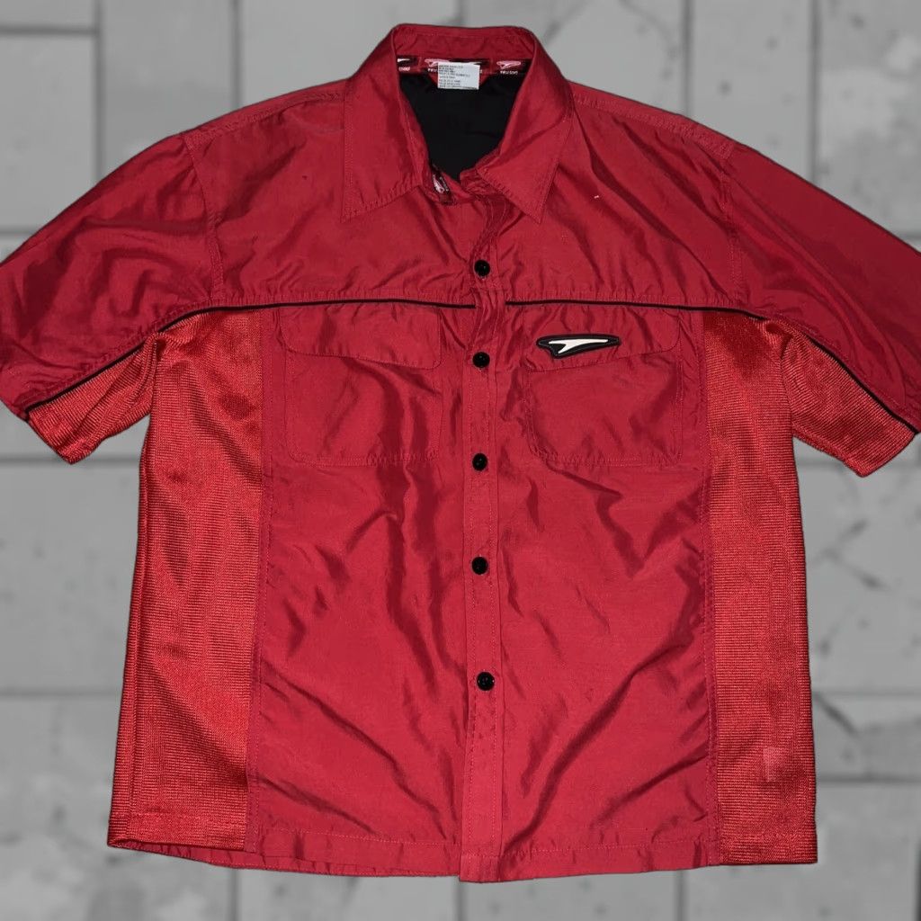 Vintage Teknic Red Button-Up Shirt Mens XL Size Short Sleeve Red Size US XL / EU 56 / 4 - 1 Thumbnail