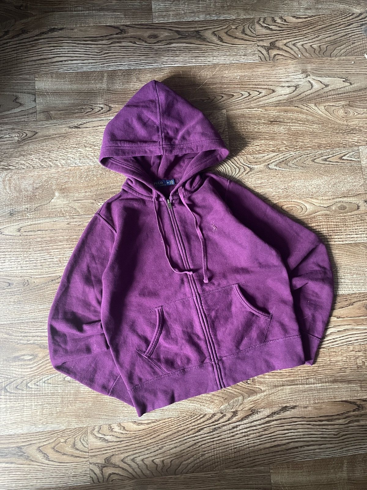 Vintage Y2K Polo Ralf Lauren Zip Up Hoodie Pink