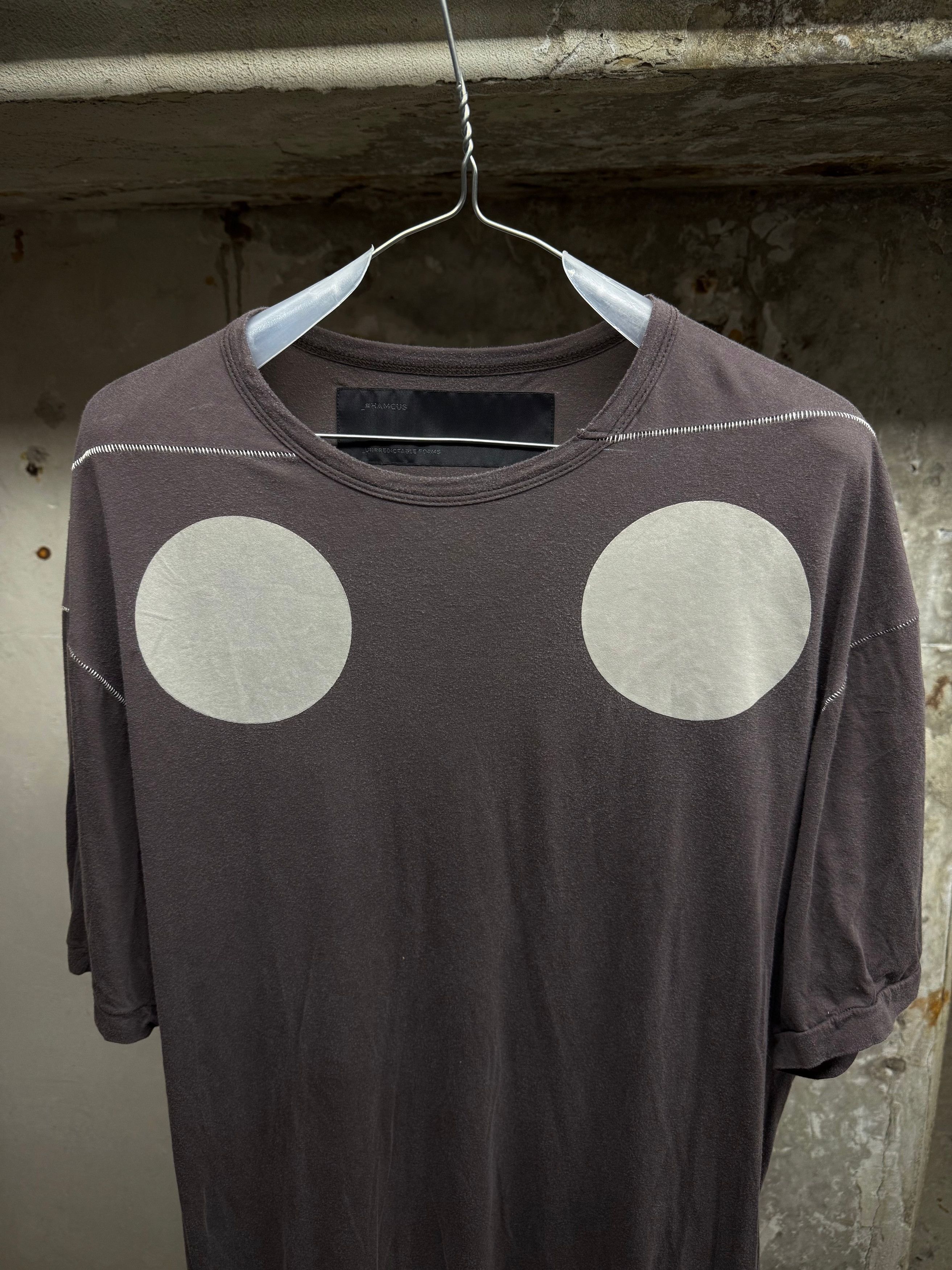 Hamcus HAMCUS Space Grey Overlock Graphic T-Shirt Size US XXS / EU 40 - 2 Thumbnail