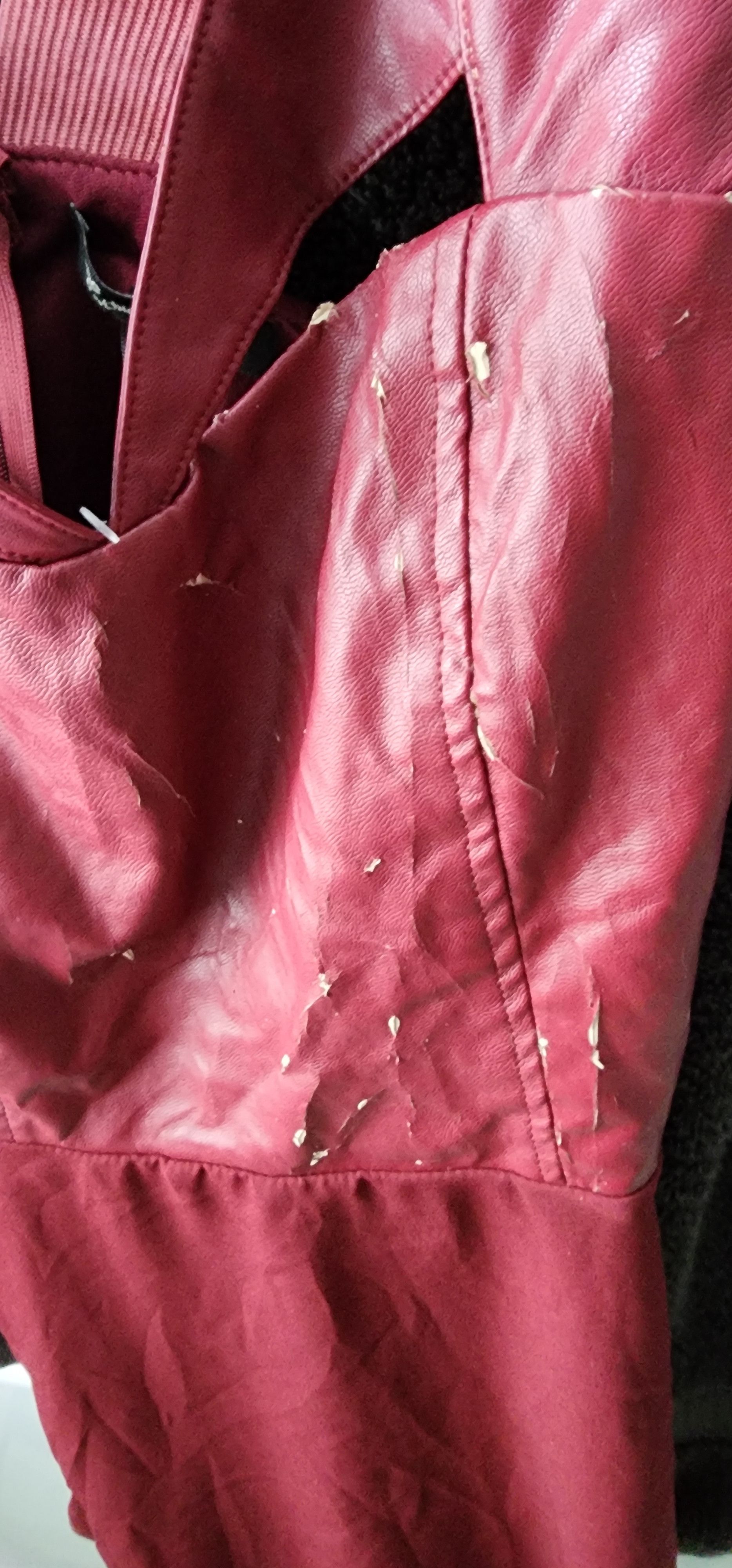 Other The Clothing Company Burgundy Faux Leather Dress Small Size S / US 4 / IT 40 - 4 Thumbnail