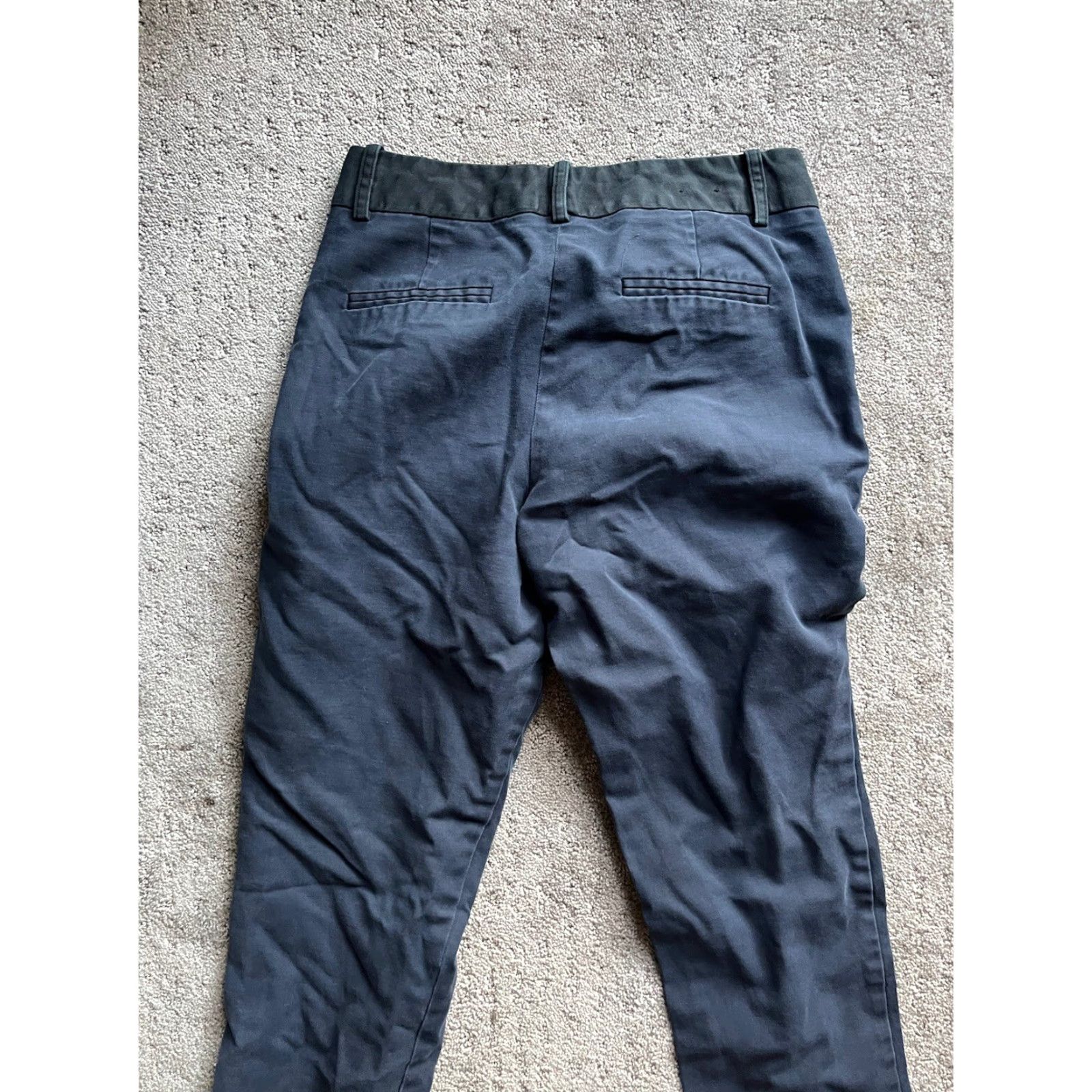 Banana Republic Banana Republic Martin-Fit Dress Pants Women Navy Cotton Size 2 Regular Inseam 25 Straight Size 26" / US 2 / IT 38 - 4 Thumbnail