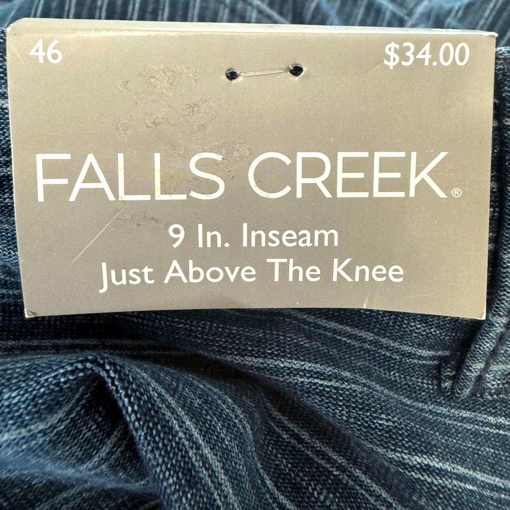 Vintage Falls Creek Striped Shorts Chino Blue 46 Men Casual Travel Knee Length Pockets Lightweight Cotton Blend Knit Vintage No Size US 30 / EU 46 - 7 Thumbnail